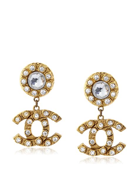 chanel earrings 2021|authentic chanel logo earrings.